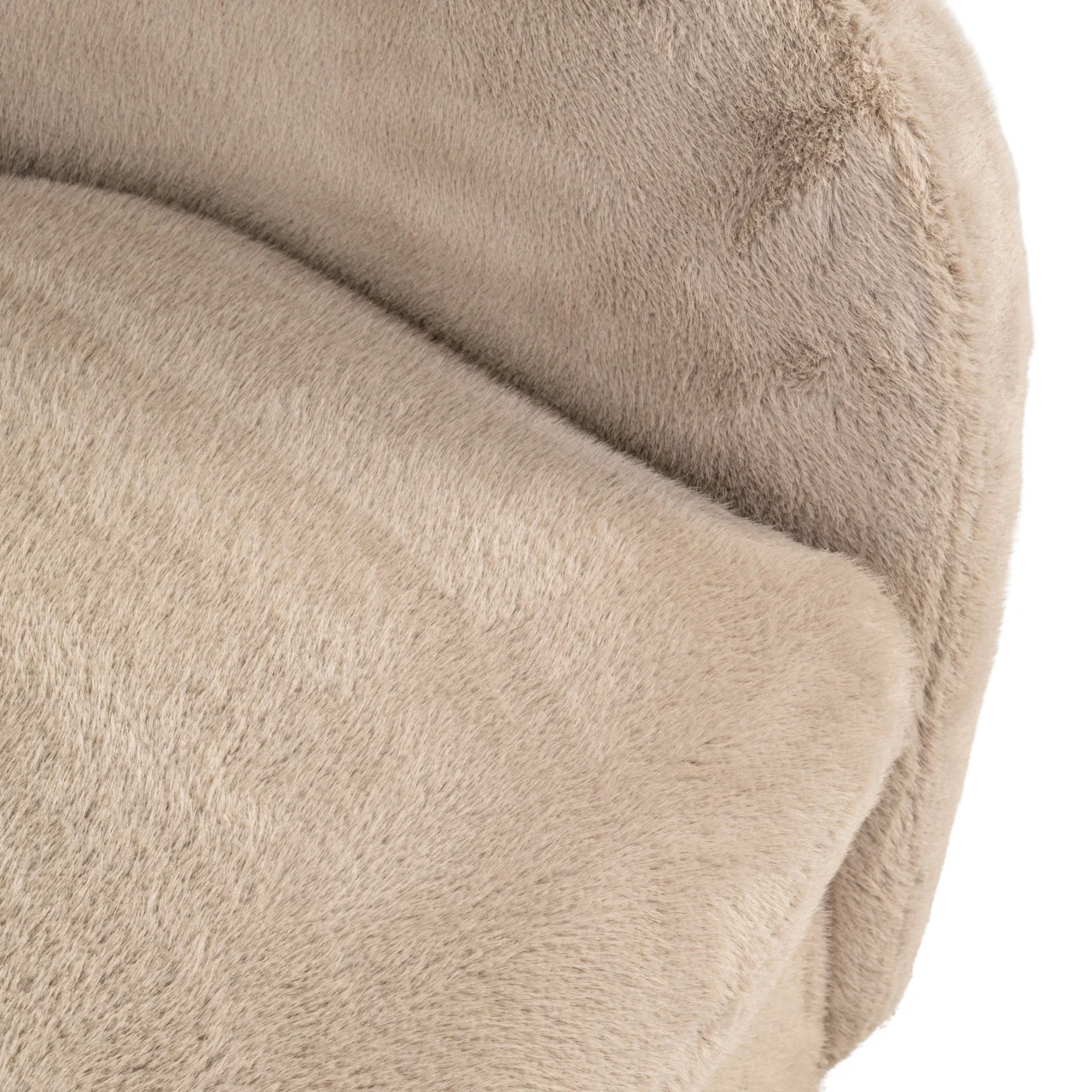 Lounge Stoel Colmar Khaki Fluffy Swivel - Afbeelding 5