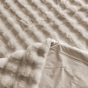 Alternative view of Plaid Nordic Plush Beige 150X200