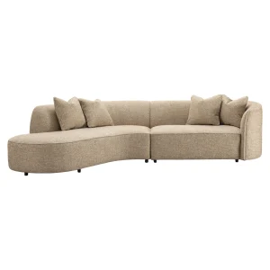Alternative view of Bank Romero Sand Tweed Ottoman Left Fire Retardant