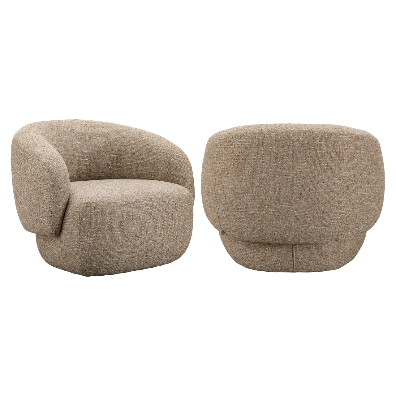 Lounge Stoel Milano Sand Tweed Fire Retardant