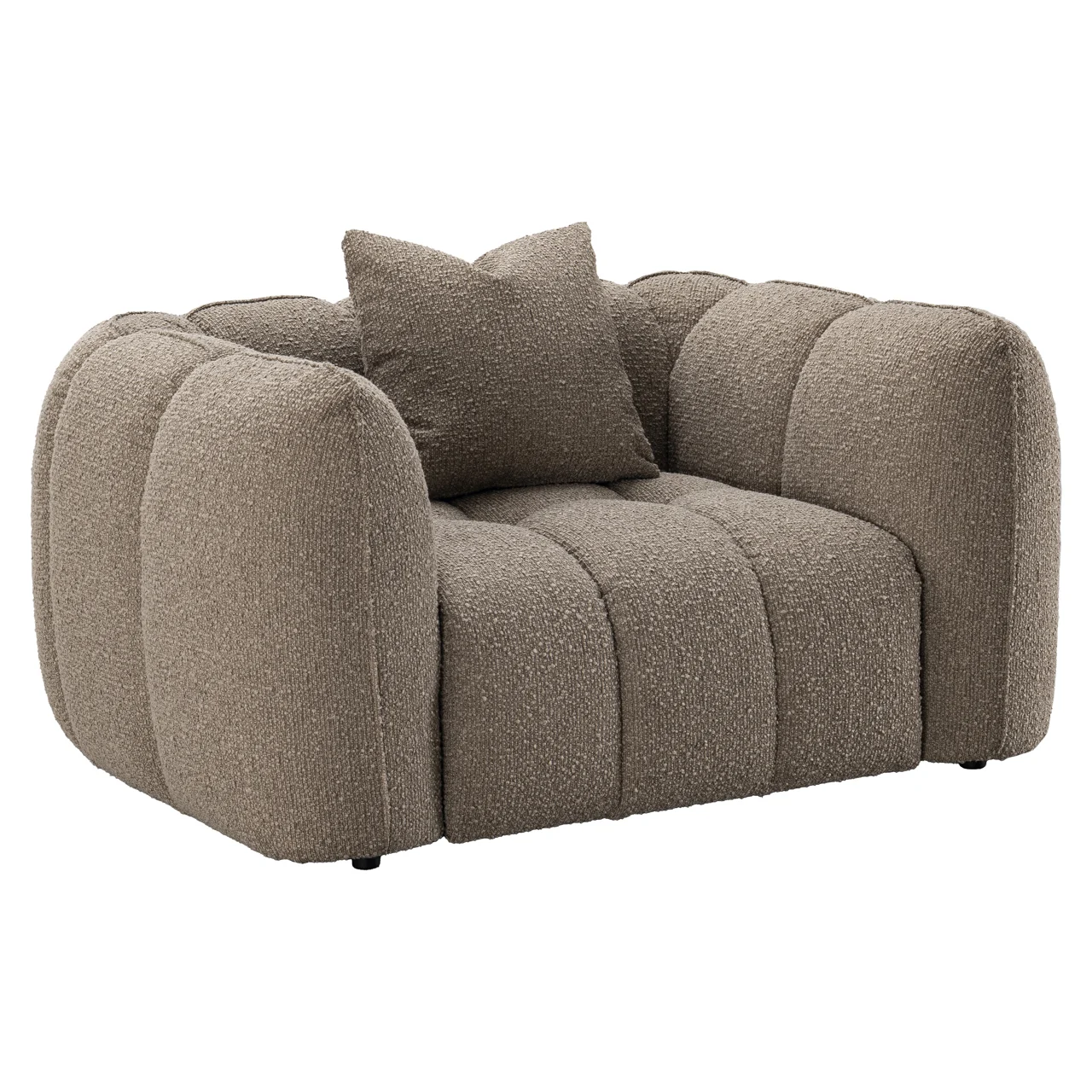 Lounge Stoel Hogan Mocca Chunky Fire Retardant - Afbeelding 5