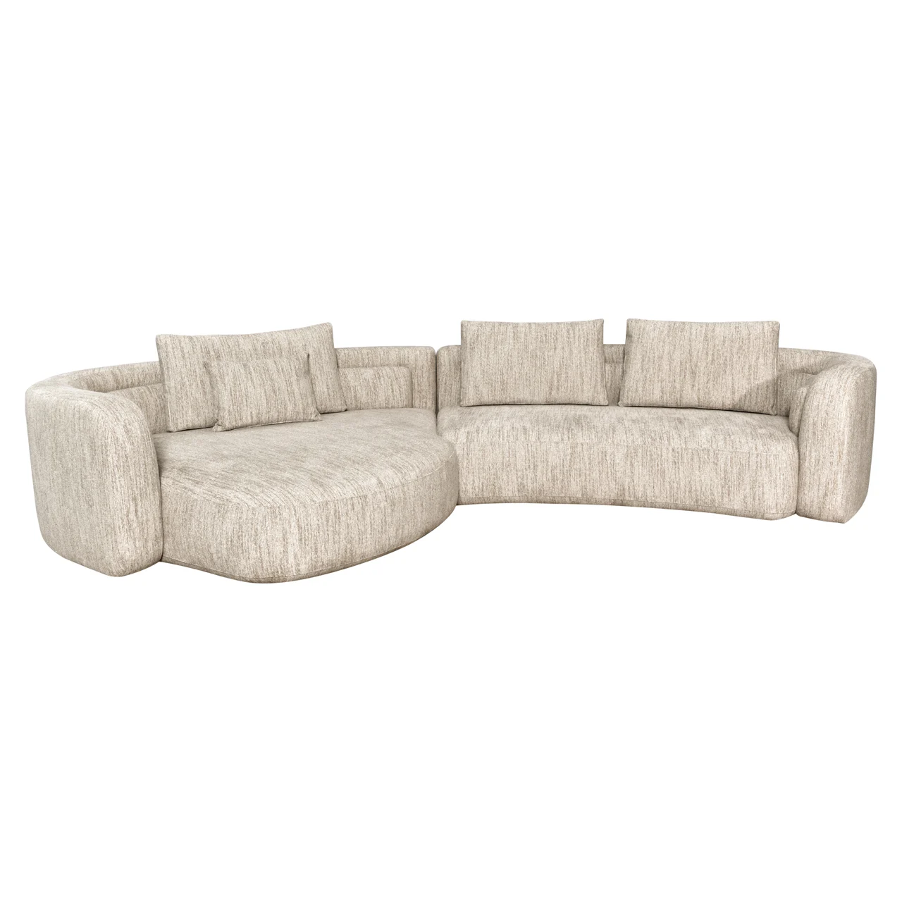 Bank Angusto Natural Softweave Lounge Left - Afbeelding 2