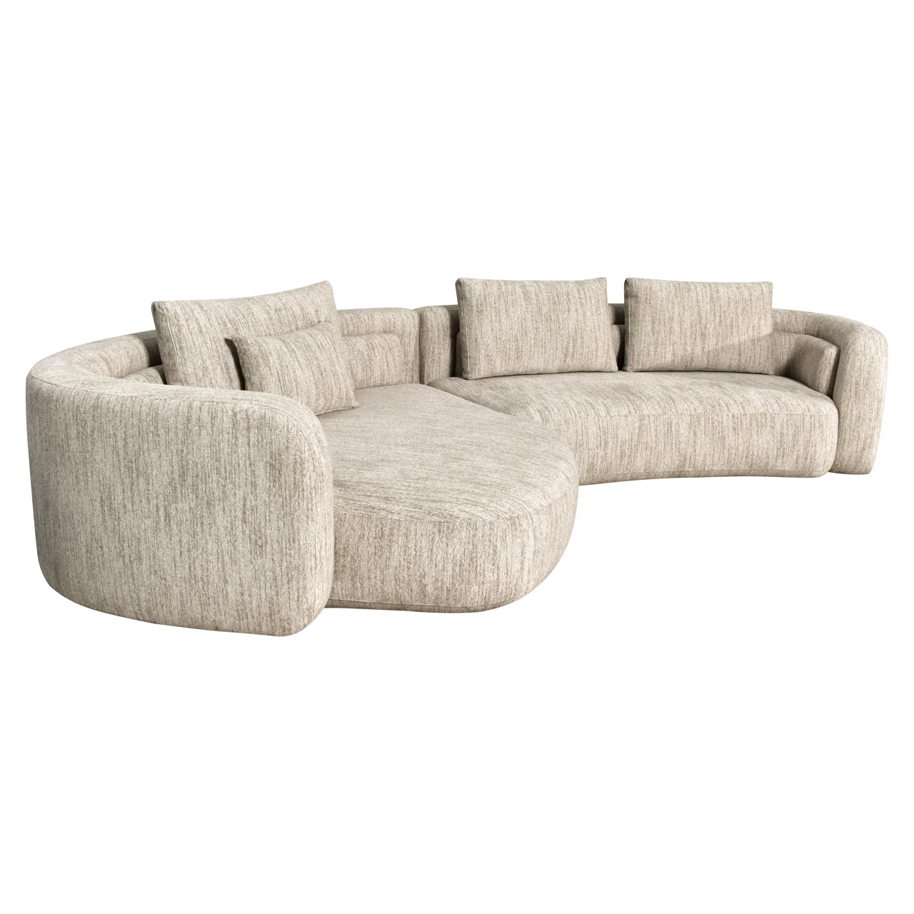Bank Angusto Natural Softweave Lounge Left - Afbeelding 3