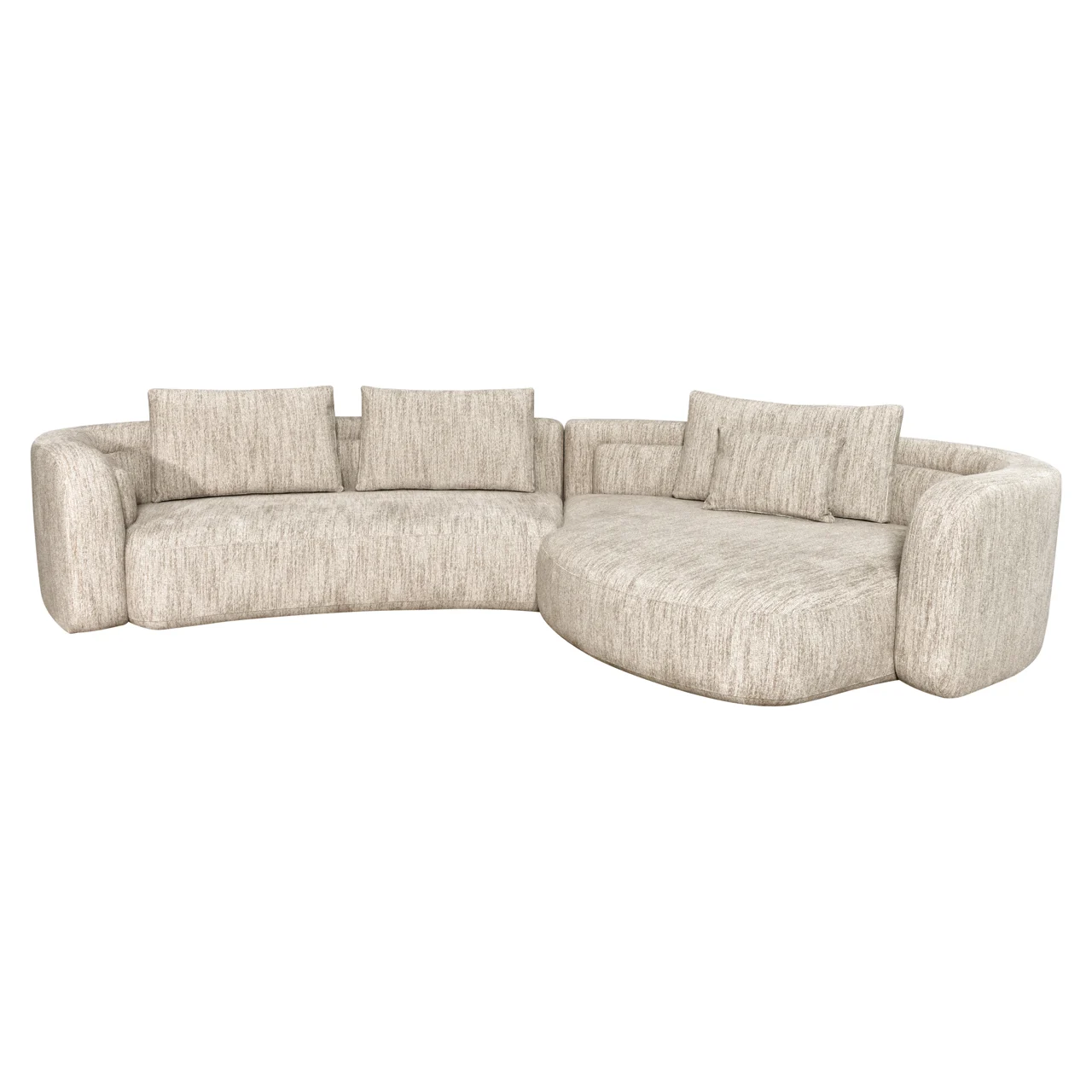 Bank Angusto Natural Softweave Lounge Right - Afbeelding 2