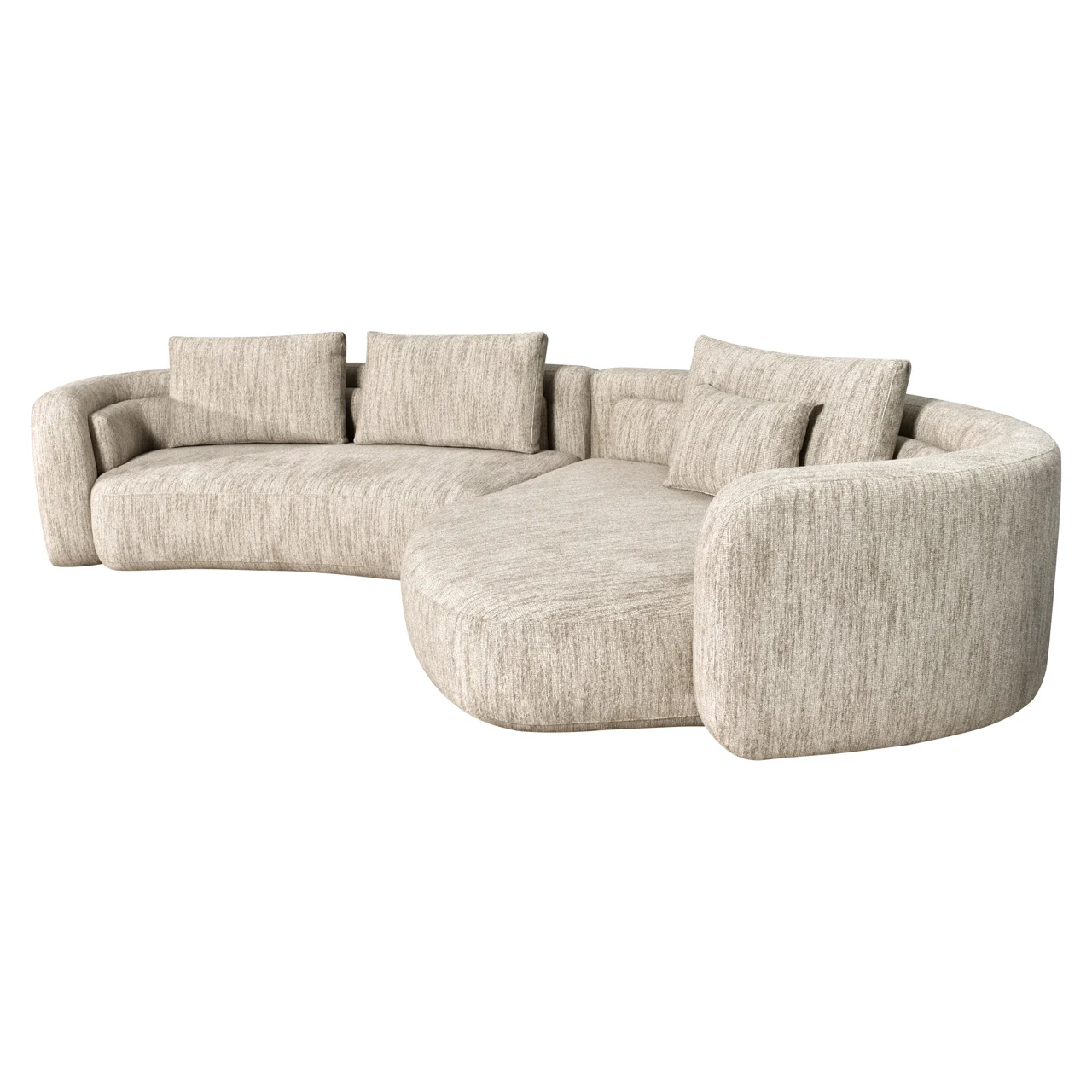 Bank Angusto Natural Softweave Lounge Right - Afbeelding 3