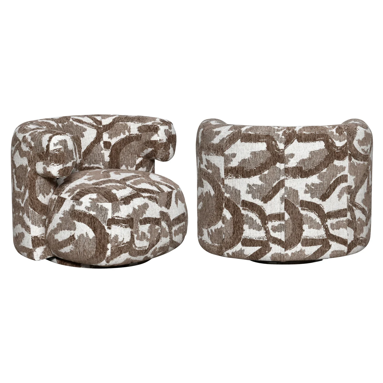 Lounge Stoel Talley Brown Nature Swivel - Afbeelding 7
