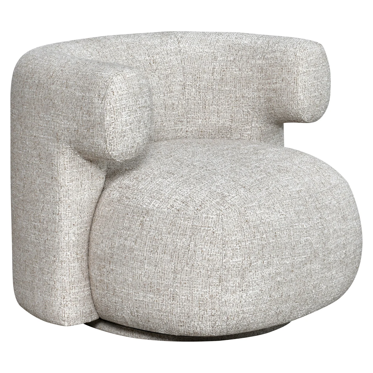 Lounge Stoel Talley Cream Tweed Swivel
