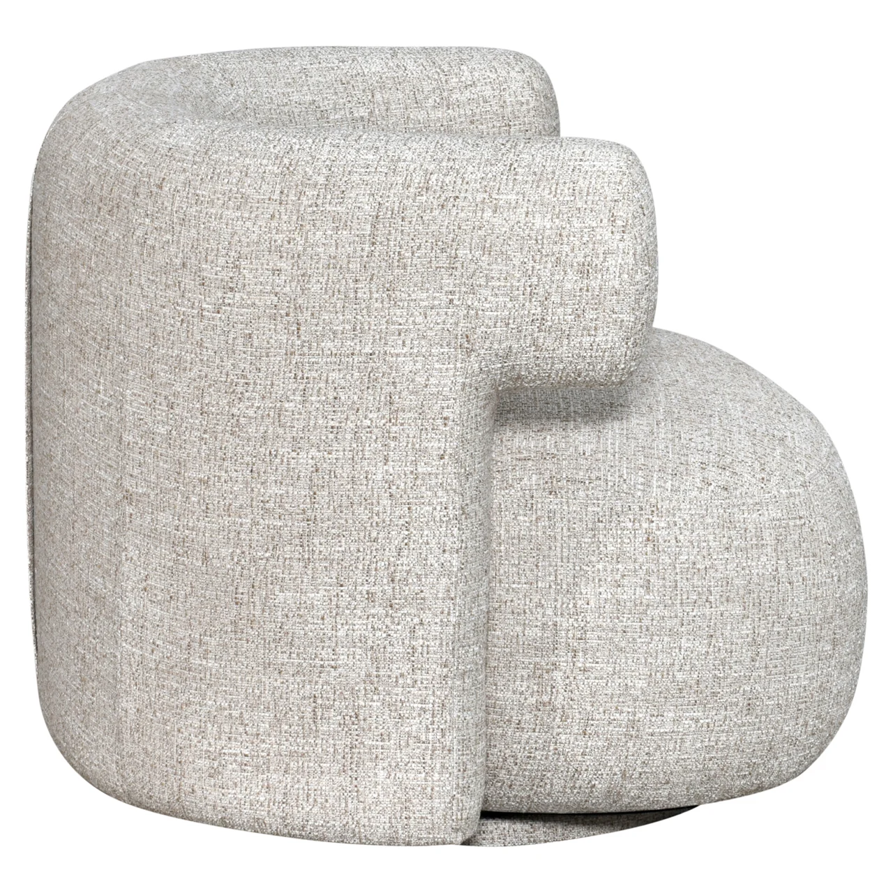 Lounge Stoel Talley Cream Tweed Swivel - Afbeelding 3