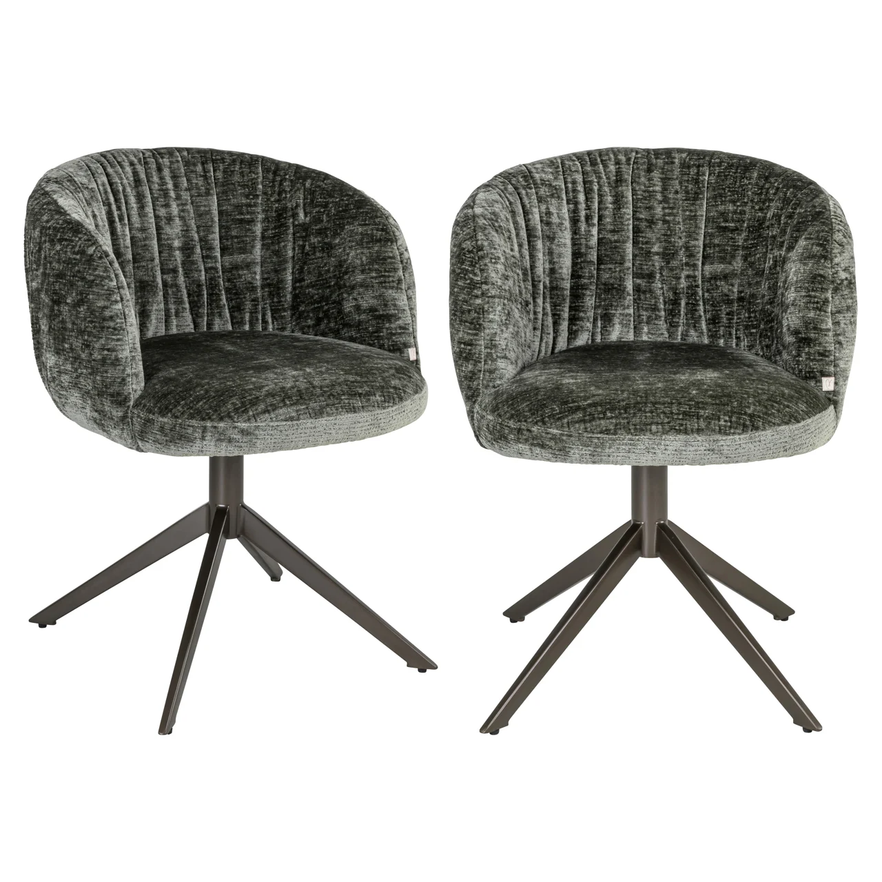 Eetkamerstoel Cassi Sage Chenille Swivel