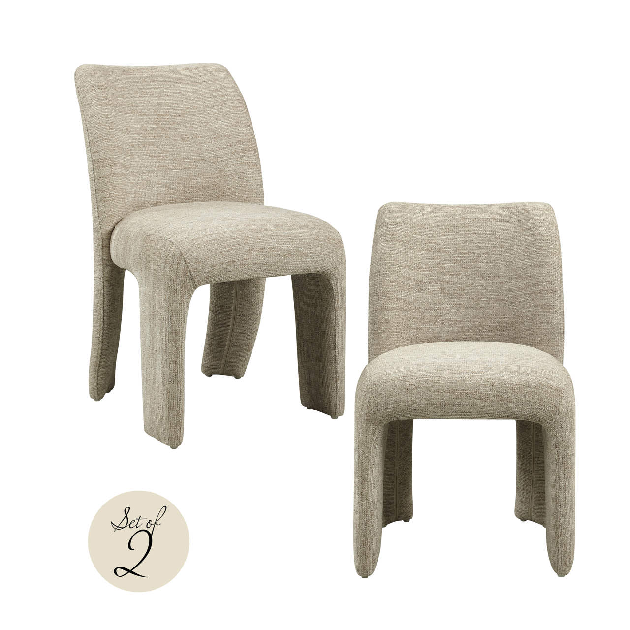Eetkamerstoel Maya Natural Softweave (Set Of 2) - Afbeelding 7