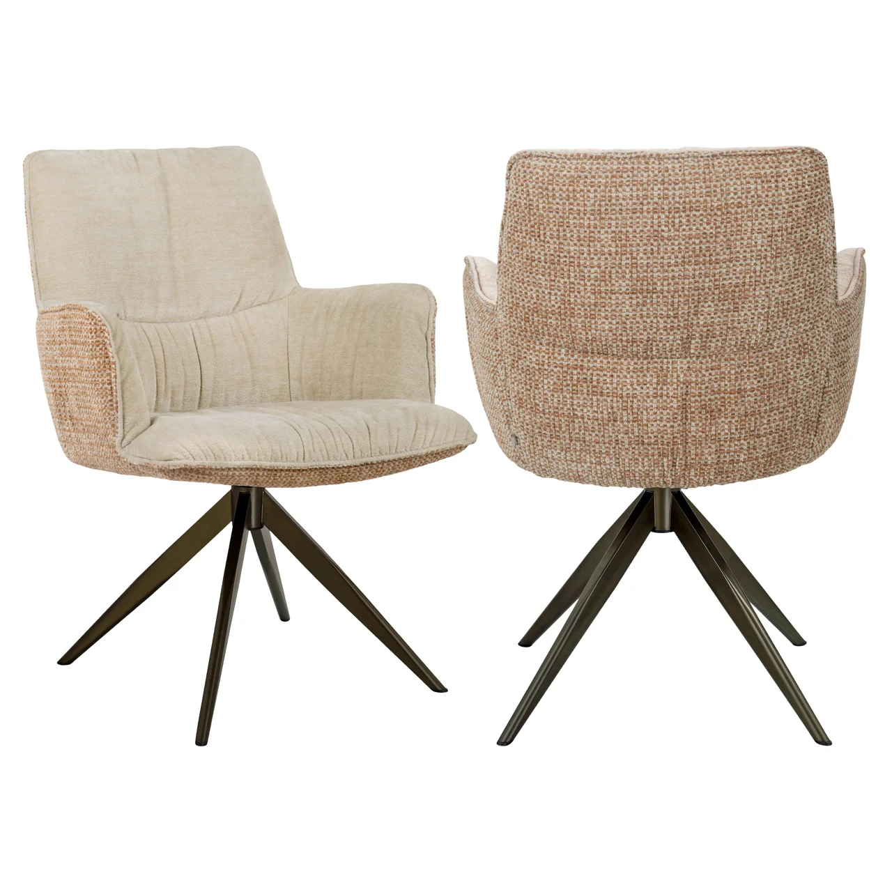 Eetkamerstoel Chase Ginger Jacquard Swivel