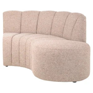 Eetkamer Bank Landmark Cayenne Cognac Open End Right Round - Fully Upholstered