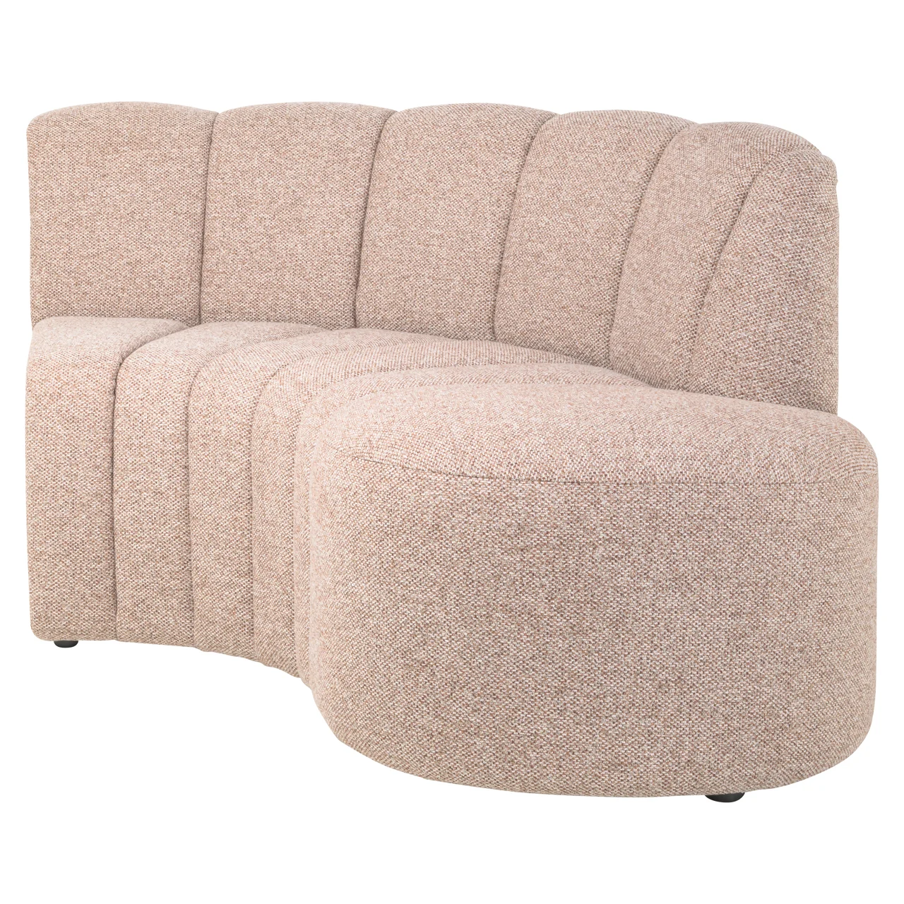 Eetkamer Bank Landmark Cayenne Cognac Open End Right Round - Fully Upholstered