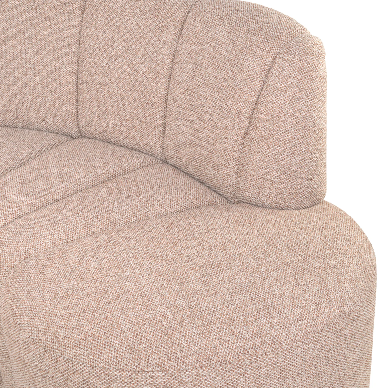 Eetkamer Bank Landmark Cayenne Cognac Open End Right Round - Fully Upholstered - Afbeelding 8