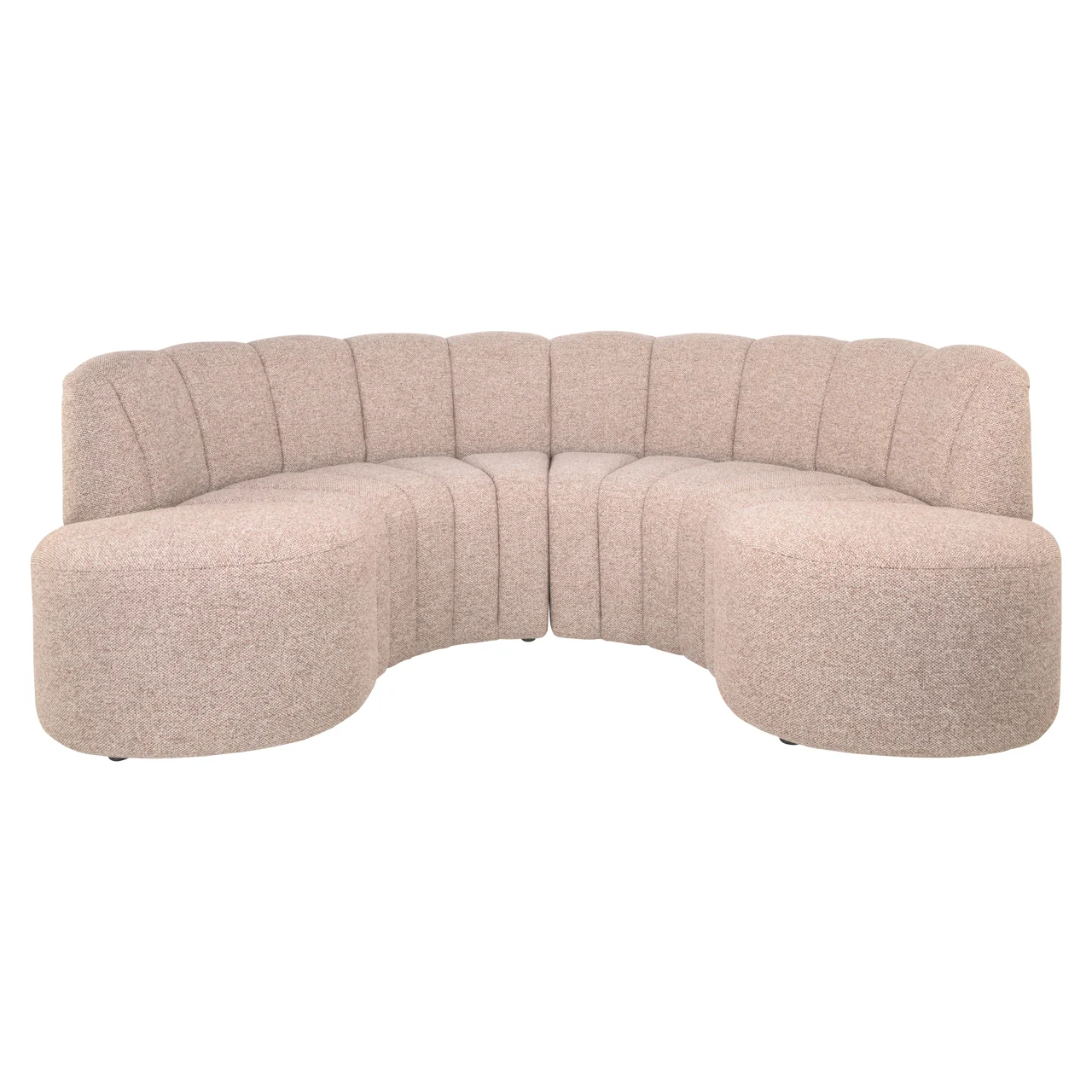 Eetkamer Bank Landmark Cayenne Cognac Open End Right Round - Fully Upholstered - Afbeelding 6