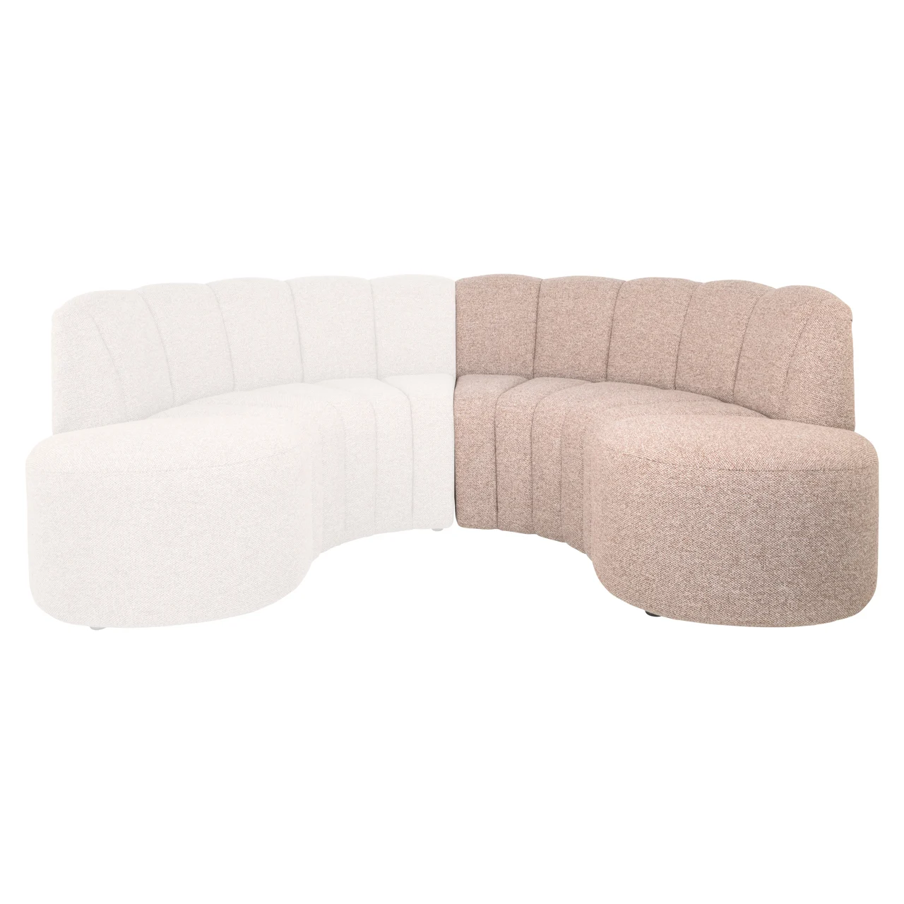 Eetkamer Bank Landmark Cayenne Cognac Open End Right Round - Fully Upholstered - Afbeelding 7