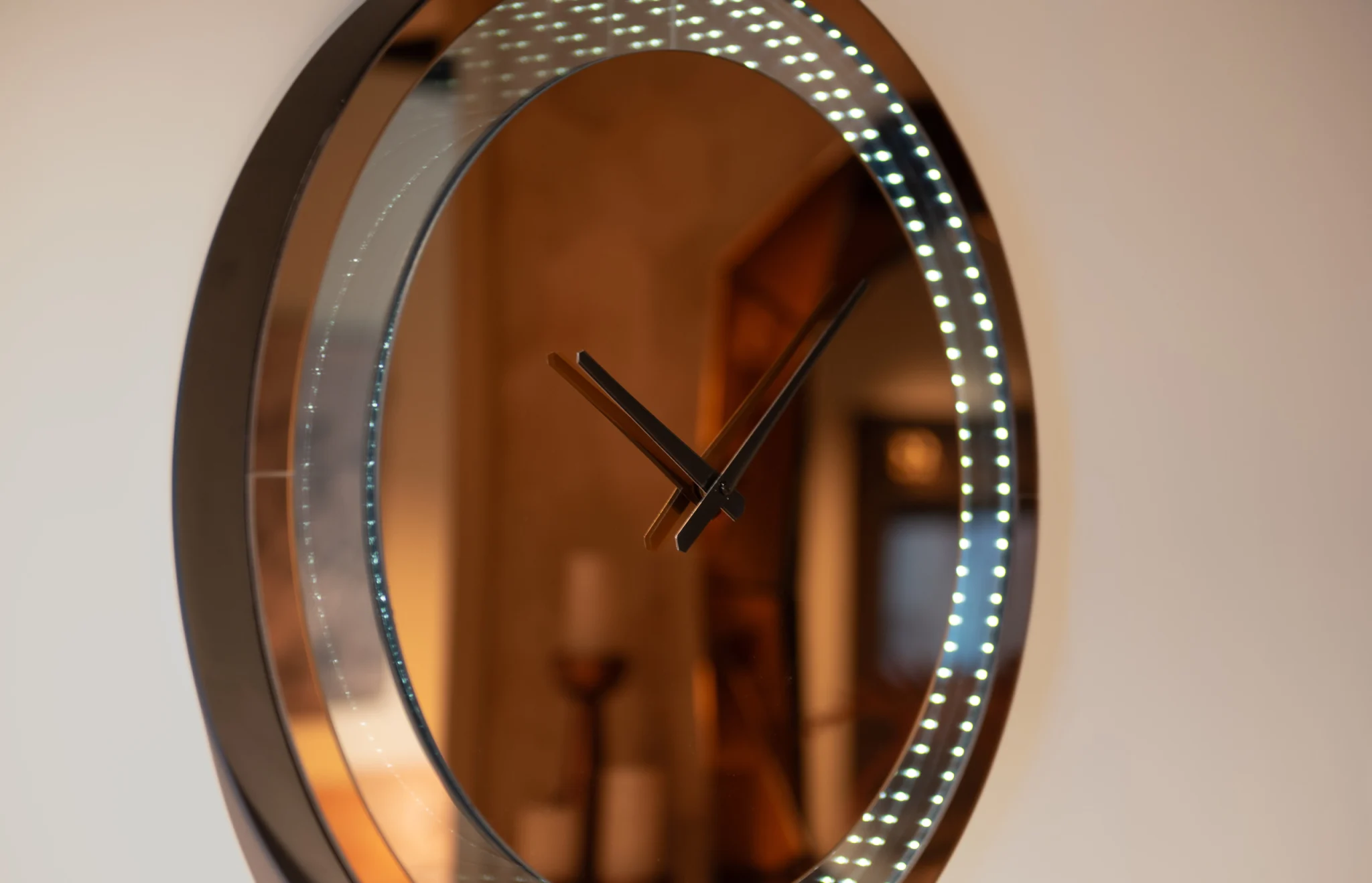 Wandlamp Julia Brown - Led Clock - Afbeelding 5