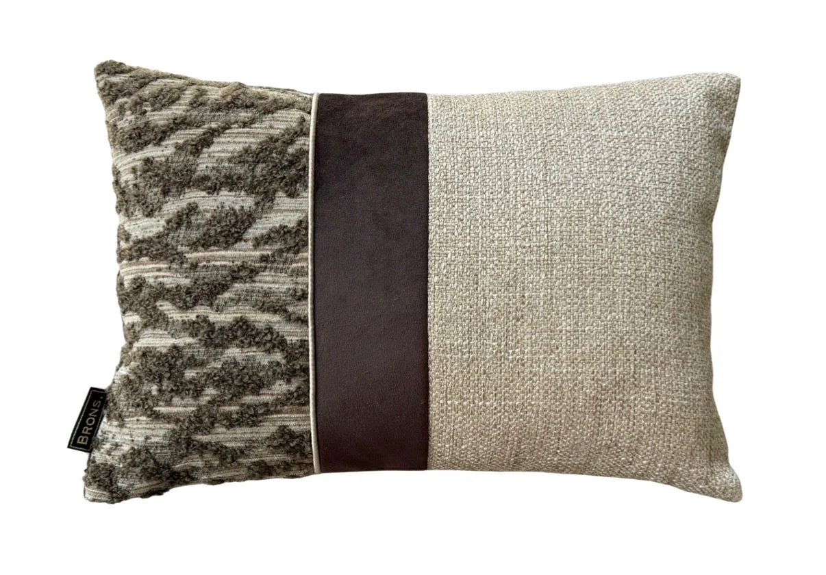 Sierkussen Nazaré Strook | 45X30 Cm | Brons Interieur