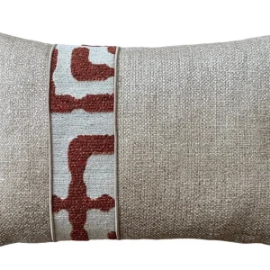 Sierkussen Estoi Brique Stripe | 45X30 Cm | Brons Interieur