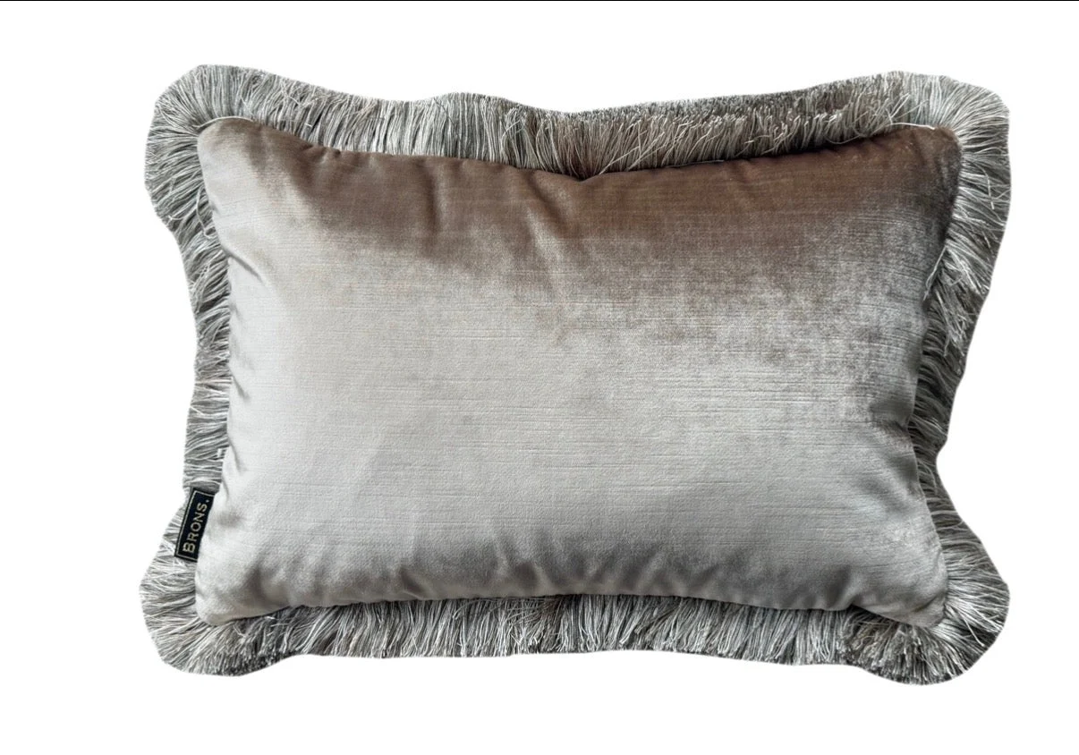 Sierkussen Venice Fringe | 45X30 Cm | Brons Interieur