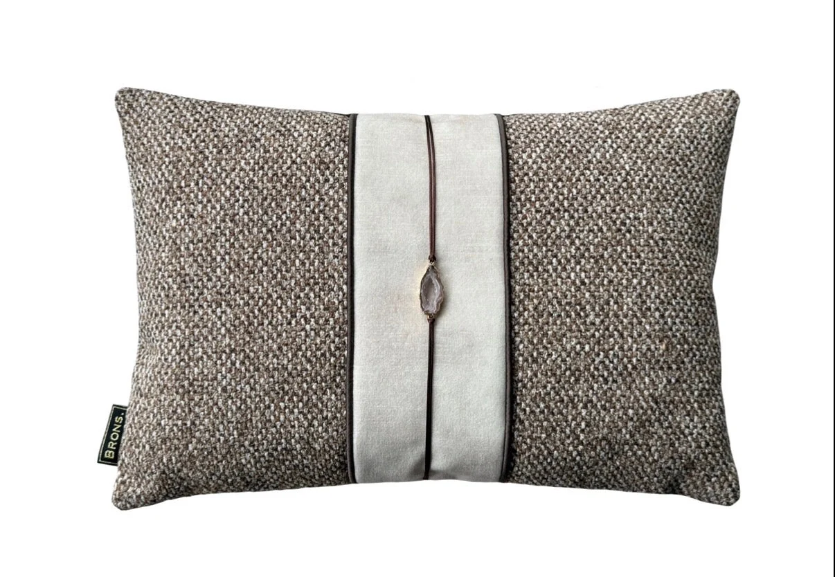 Sierkussen Almonte Stone | 45X30 Cm | Brons Interieur